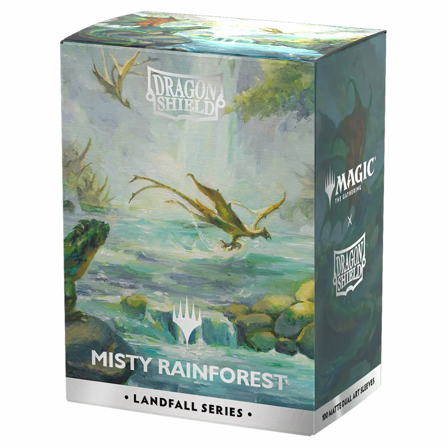 Dragon Shield Sleeves: Standard DUAL- Matte 'MTG Landfall Series- Misty Rainforest' Art (100 ct.)