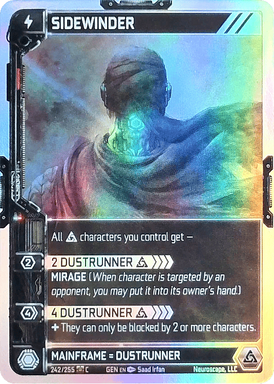 Neuroscape TCG - Sidewinder GEN-242 Foil