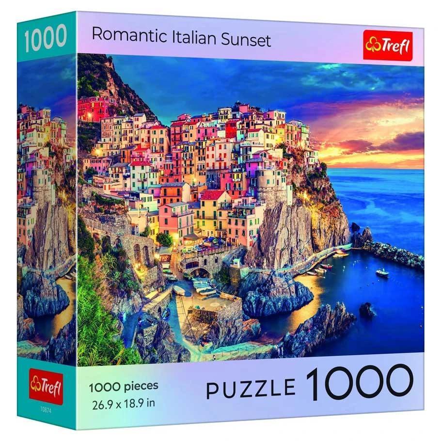 Puzzle: Romantic Italian Sunset 1000 Piece (Trefl Red)