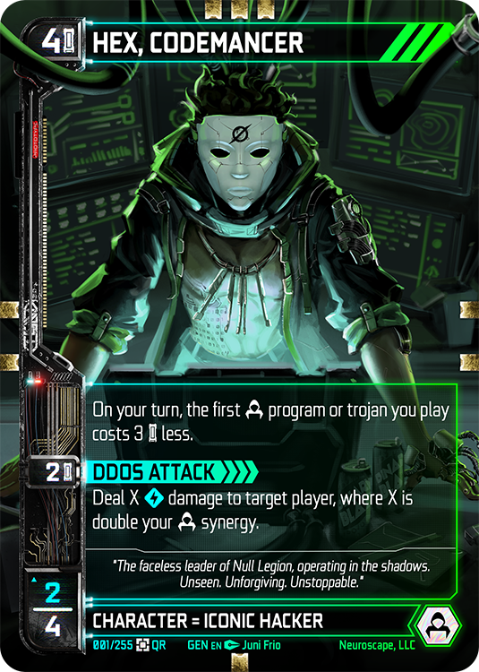 Neuroscape TCG - Hex, Codemancer GEN-001 Foil