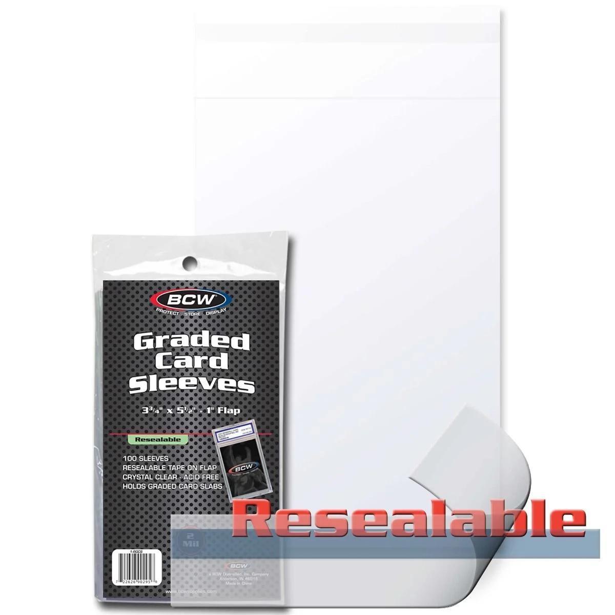 BCW - Resealable Graded Card Sleeves (100/pack)
