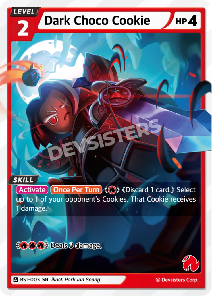 CookieRun TCG - Dark Choco Cookie [BS1‑003 SR] – The Feisty Goblin