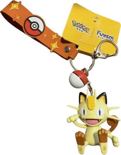 Pokemon Funism Meowth Keychain with Pokeball