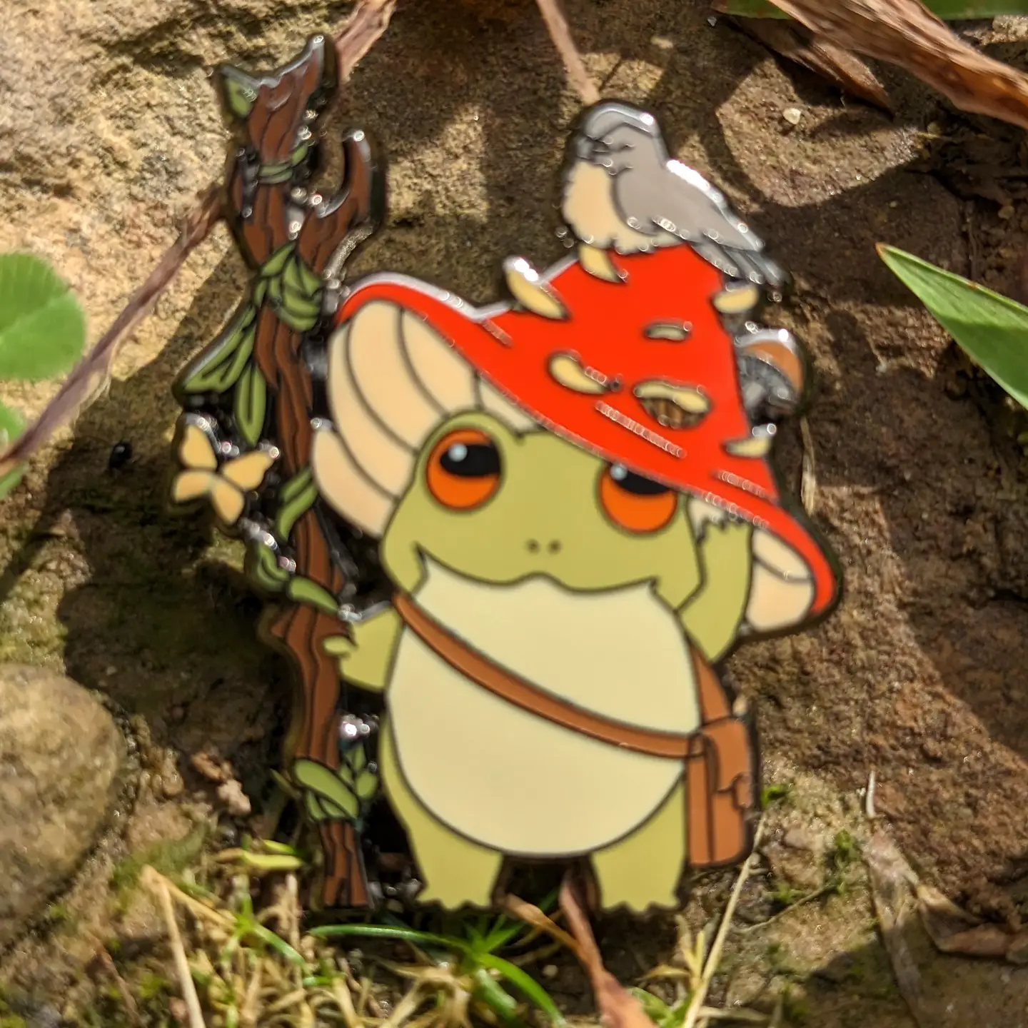 Druid Class Frog Hard Enamel Pin -1.5"