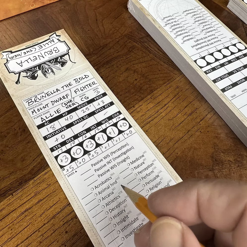 Stat Trackers - Blank Character Trackers DnD 5e / 2024