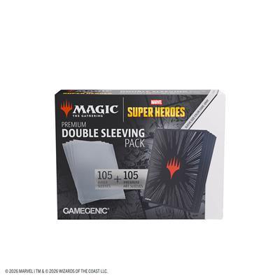 Magic: The Gathering | Marvel Super Heroes Premium Double Sleeving Pack 100 - Comic Burst Black