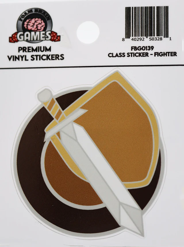 Foam Brain Games - Class Sticker: Fighter
