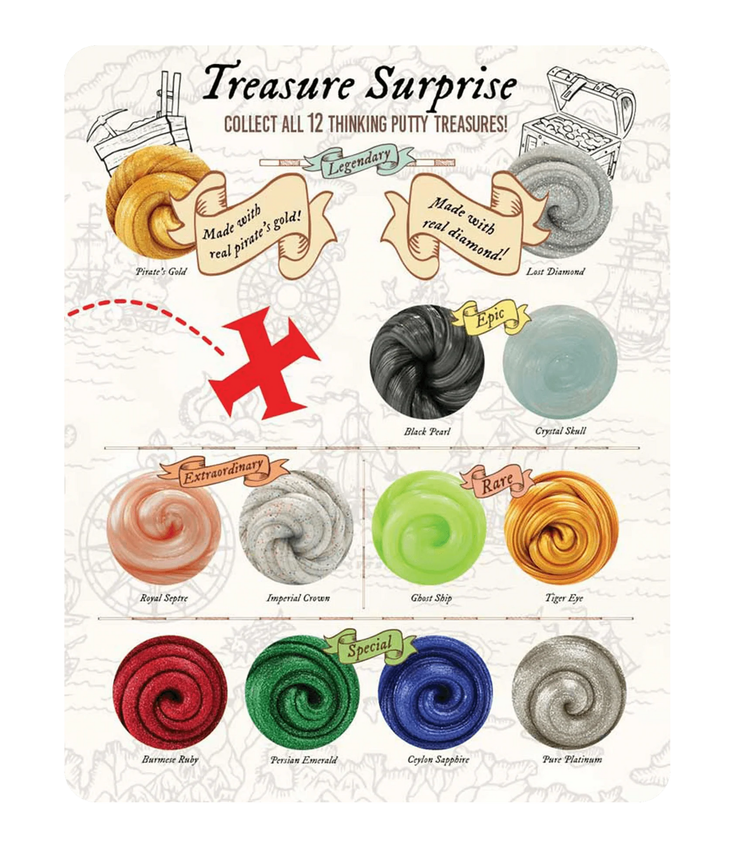 Crazy Aaron's: Treasure Reveal - Mini Thinking Putty Tin (0.47 oz)