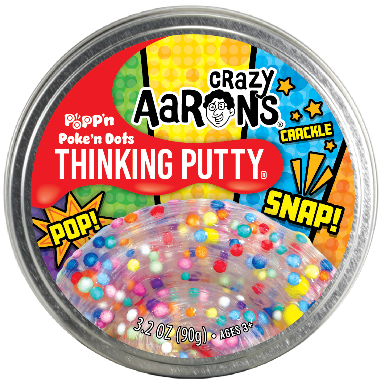 Crazy Aaron's: Poke'n Dots - Full Size 4" Thinking Putty Tin