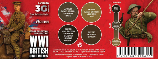 AK Interactive - 3G Special Set: WWI British Uniforms (4ct)