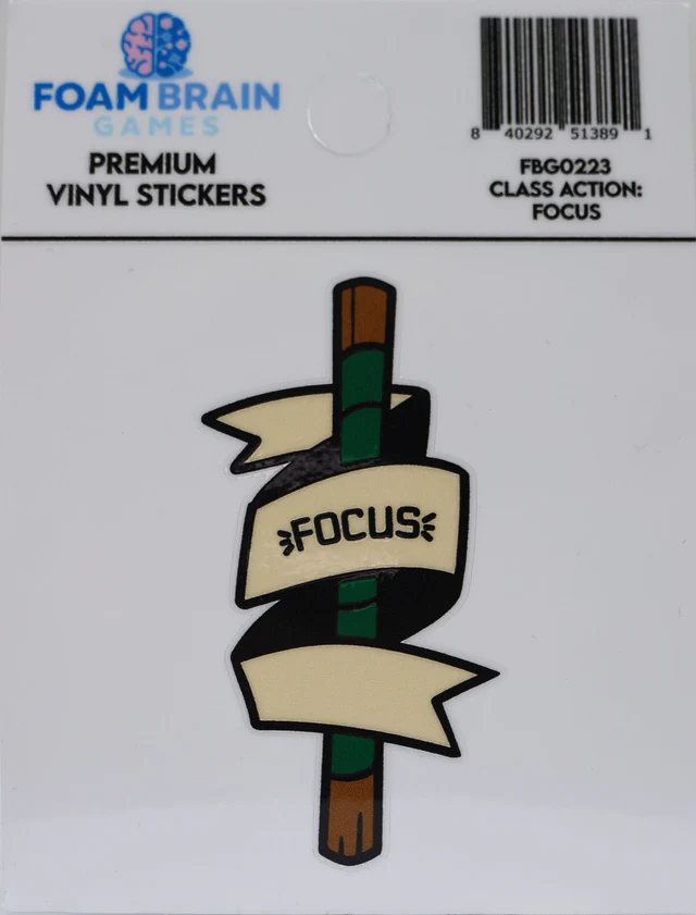 Foam Brain Games - Class Action Sticker: Focus
