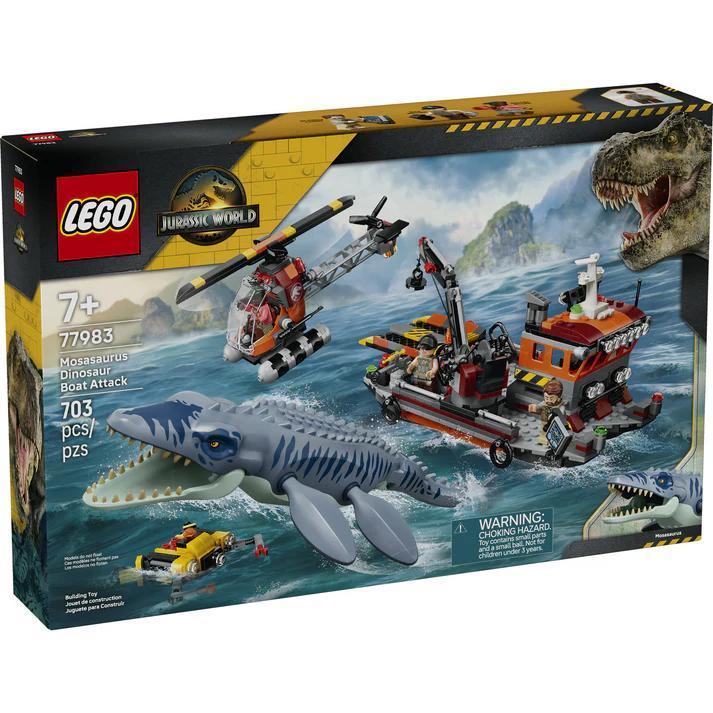 LEGO® Jurassic World Mosasaurus Dinosaur Boat Attack | 77983