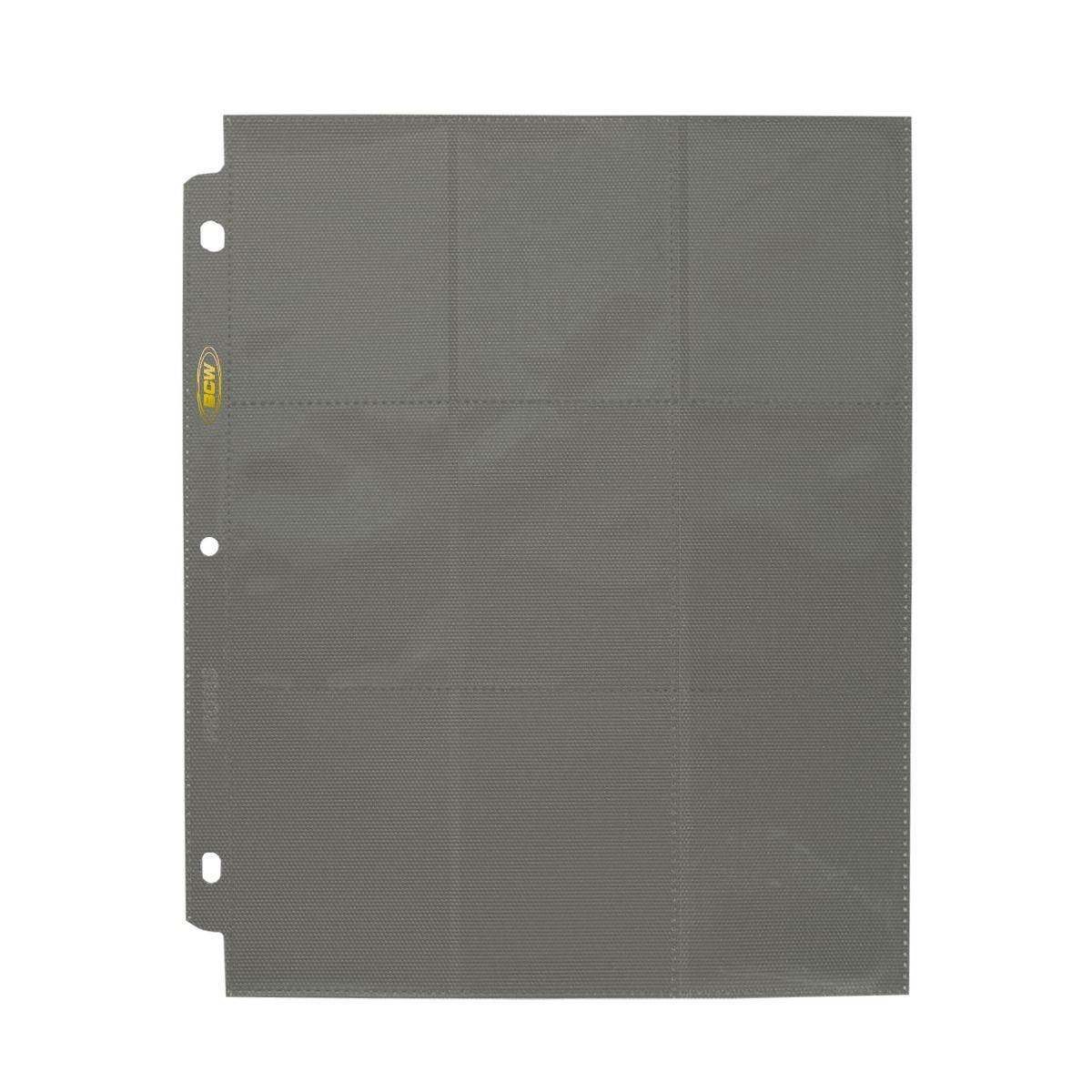 BCW - Side Loading 18-Pocket Pro Pages: Gray