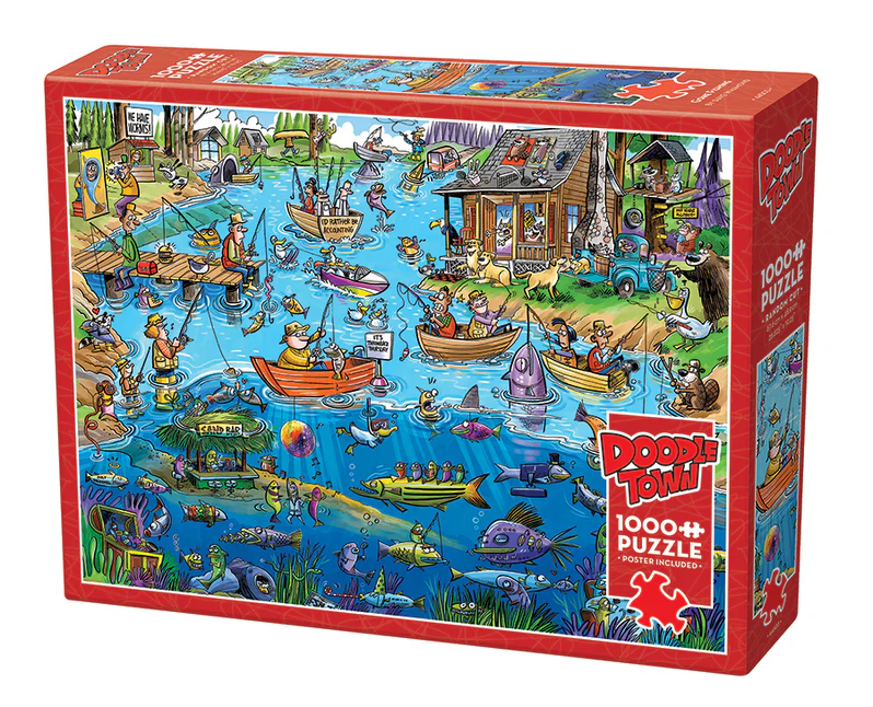Cobble Hill - DoodleTown: Gone Fishing Puzzle (1000 Piece)