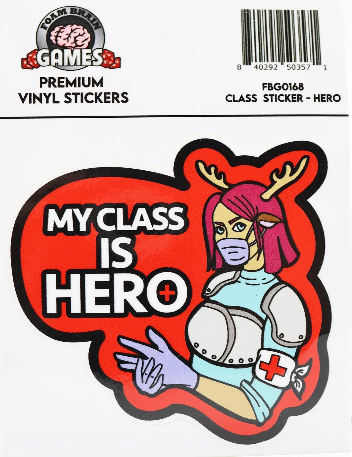 Foam Brain - Nurses are my Hero Class Sticker