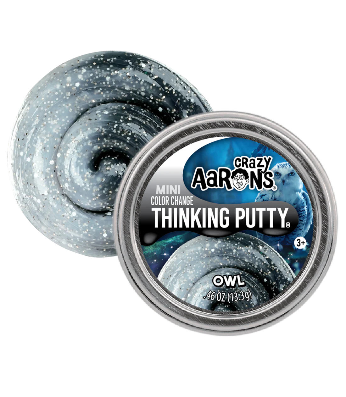 Crazy Aaron's: Owl - Mini Thinking Putty Tin (0.47 oz)