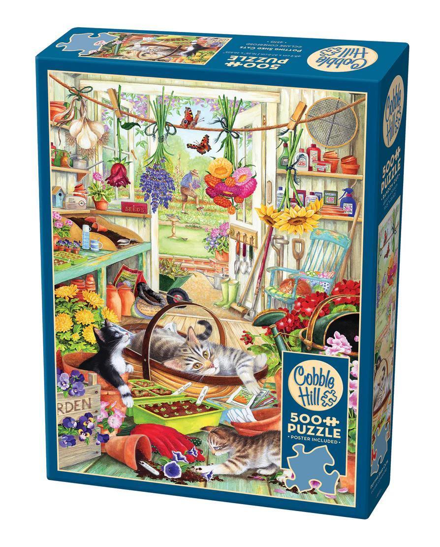 Cobble Hill Puzzles - Potting Shed Cats | 500 Piece