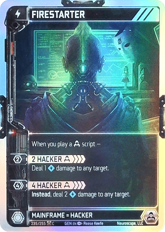 Neuroscape TCG - Firestarter GEN-235 Foil
