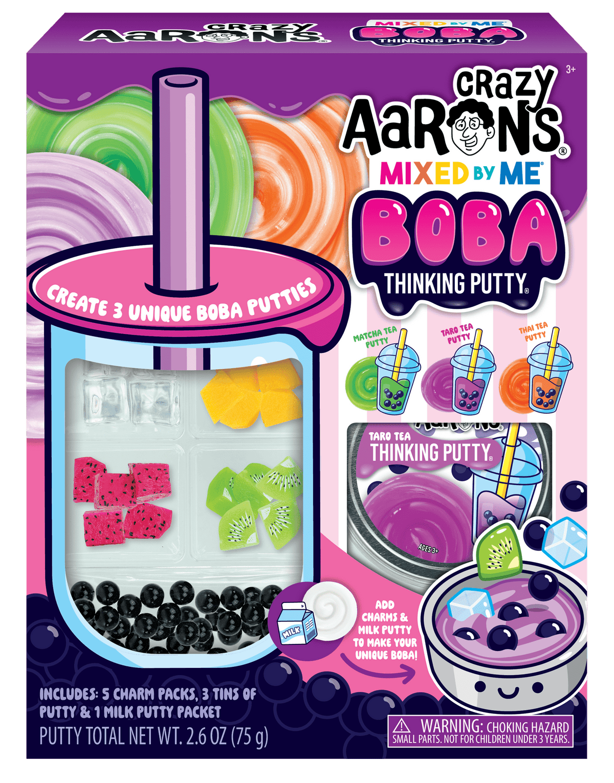 Crazy Aaron's: Boba Tea - Thinking Putty Mixed by Me Kit - The Feisty Goblin Gamehouse -