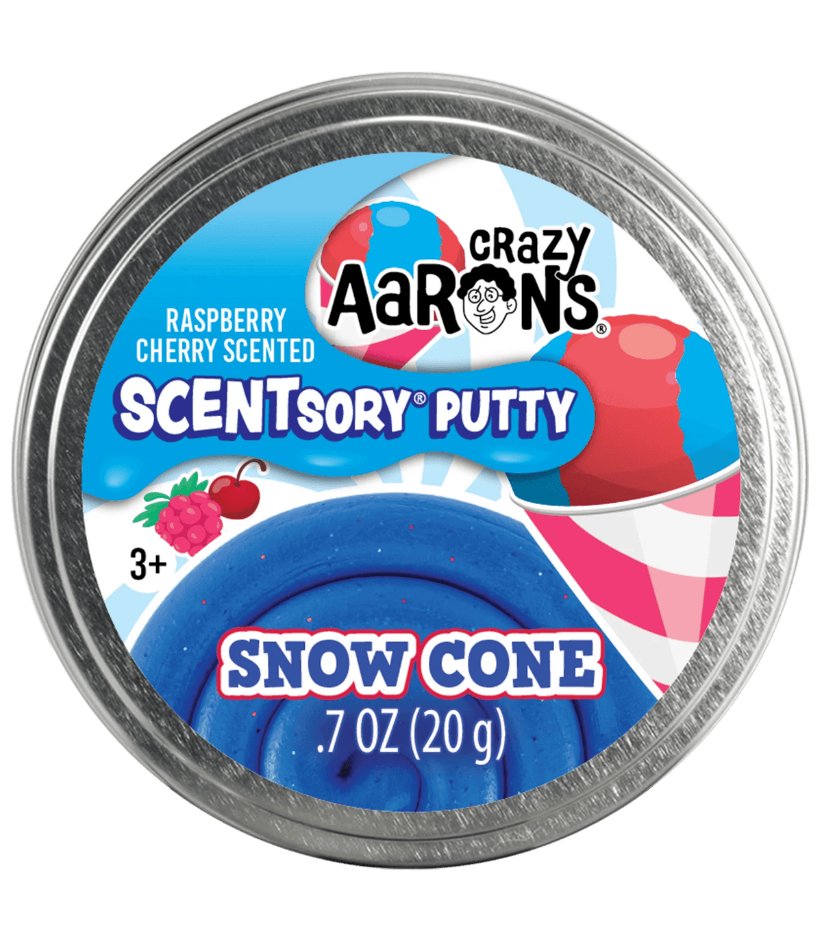 Crazy Aaron's: Snow Cone - 2.75" SCENTsory Putty Tin - The Feisty Goblin Gamehouse -
