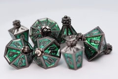 Foam Brain Games - Moonlit Lantern: Midnight Acidfire (Metal RPG Dice Set)