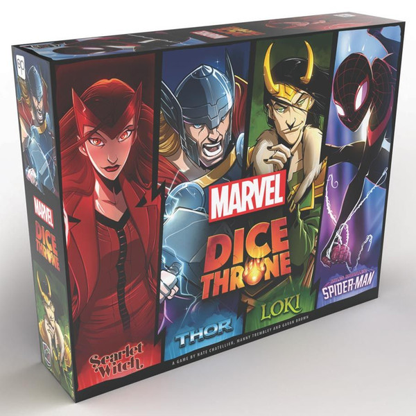 Dice Throne: Marvel 4-Hero Box (Scarlet Witch, Thor, Loki, & Spider-Man) - The Feisty Goblin Gamehouse -