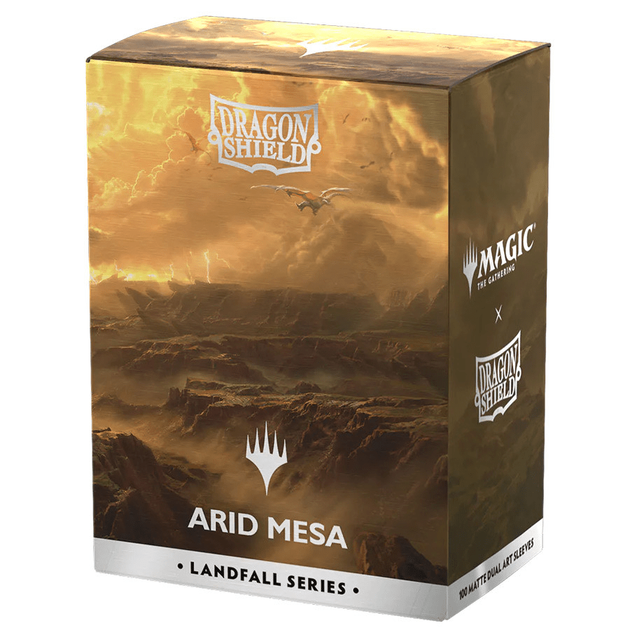 Dragon Shield Sleeves: Standard DUAL- Matte 'MTG Landfall Series- Arid Mesa' Art (100 ct.) - The Feisty Goblin Gamehouse -