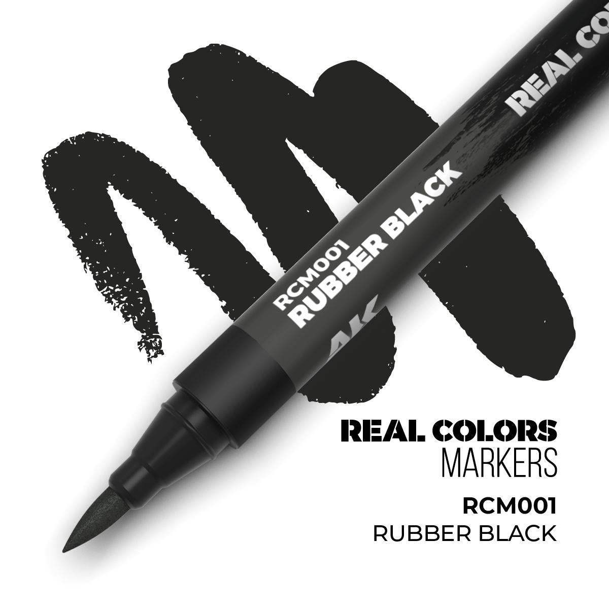 AK Interactive - Real Colors Markers: Rubber Black