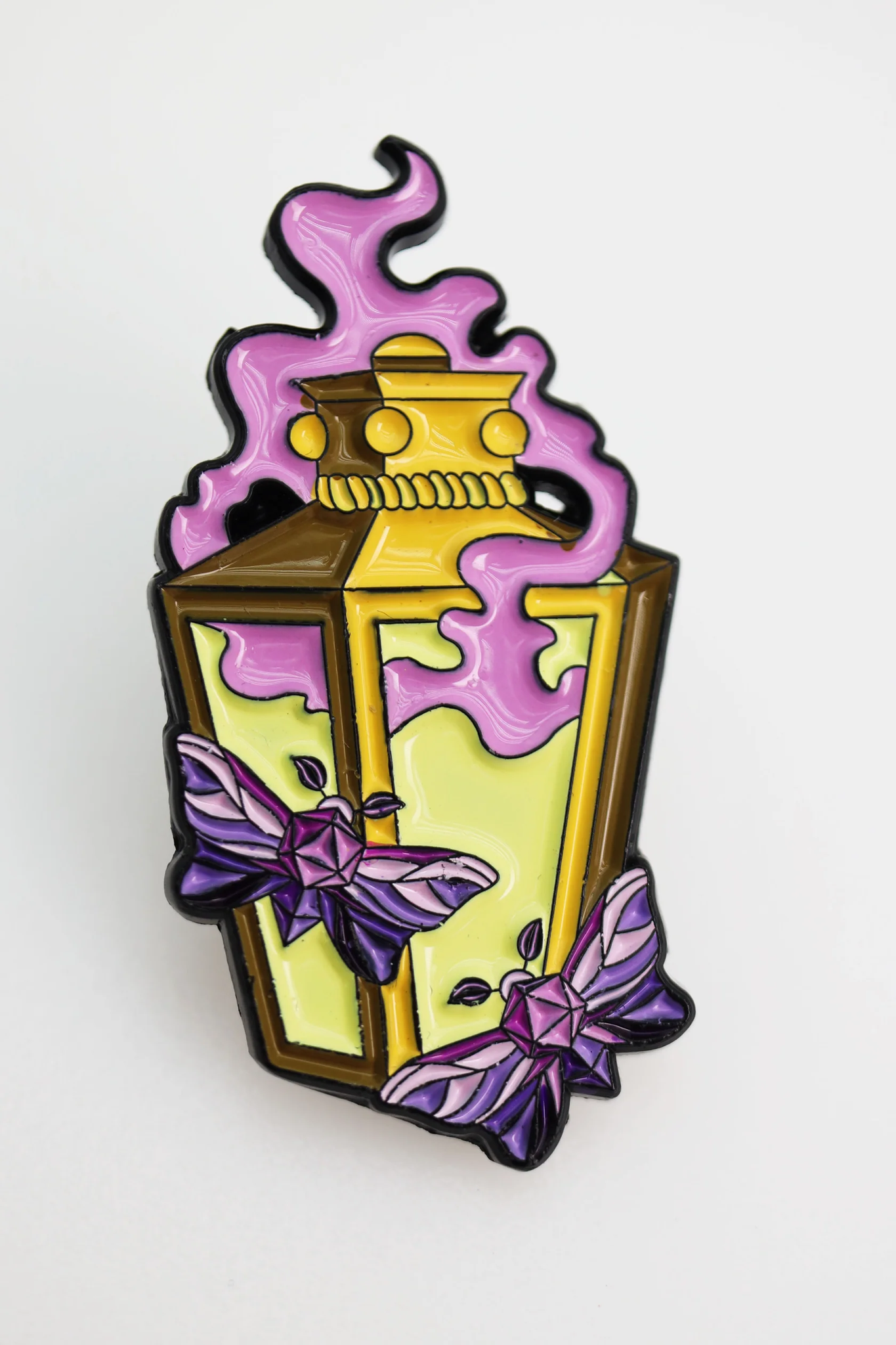 Foam Brain Games - Moonlit Lantern Enamel Pin - Pink
