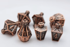 Foam Brain Games - Moonlit Lantern: Coppered Flames (Metal RPG Dice Set)