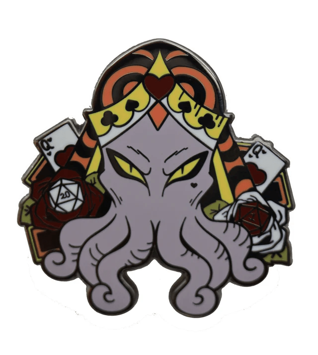 Foam Brain Games - Alice's Adventures in Diceland: Queen of Hearts - Enamel Pin - The Feisty Goblin Gamehouse -