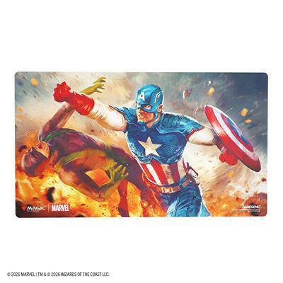 Magic: The Gathering | Marvel Super Heroes Prime Playmat - Captain America, Super-Soldier - The Feisty Goblin Gamehouse -