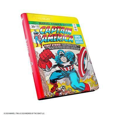 Magic: The Gathering | Marvel Super Heroes Zip- Up Album 18-Pocket - Captain America/Black Panther - The Feisty Goblin Gamehouse -