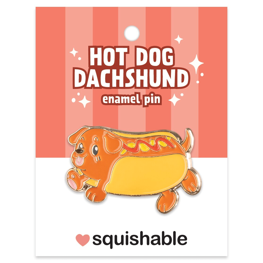 Squishable - Enamel Pin: Dachshund Hot Dog - The Feisty Goblin Gamehouse -