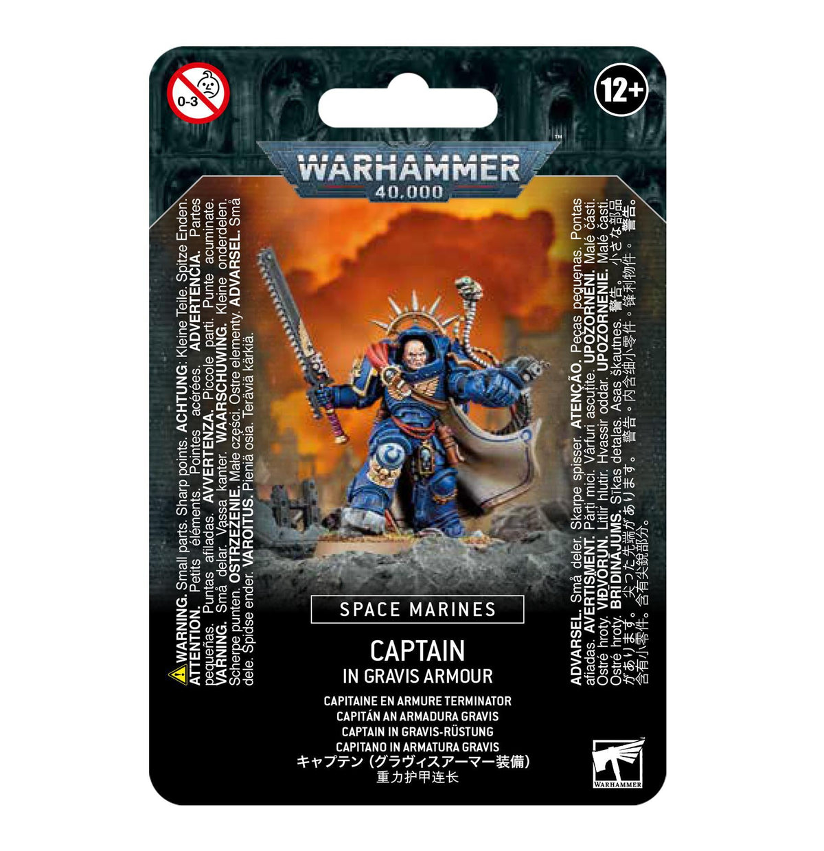 Warhammer 40,000 - Space Marines: Captain in Gravis Armour - The Feisty Goblin Gamehouse -