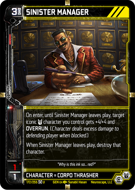 Neuroscape TCG - Sinister Manager GEN-172