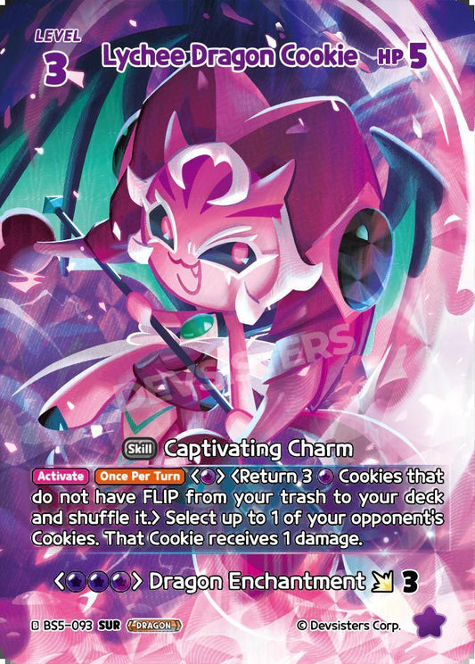 CookieRun TCG - Lychee Dragon Cookie [BS5-093 SUR]