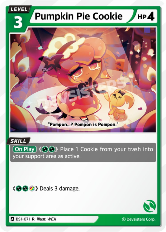 CookieRun TCG - Pumpkin Pie Cookie [BS1-071 R]