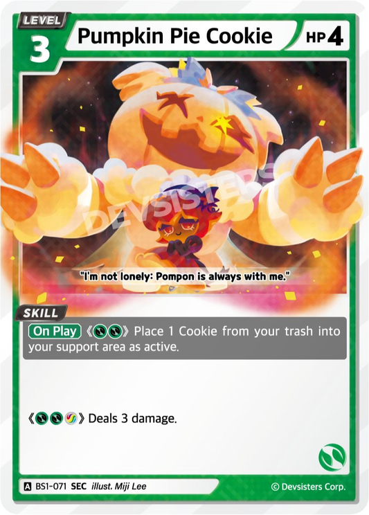 CookieRun TCG - Pumpkin Pie Cookie [BS1-071 SEC]