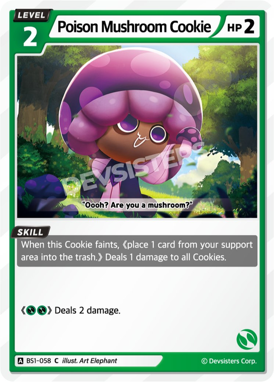 CookieRun TCG - Poison Mushroom Cookie [BS1-058 C]