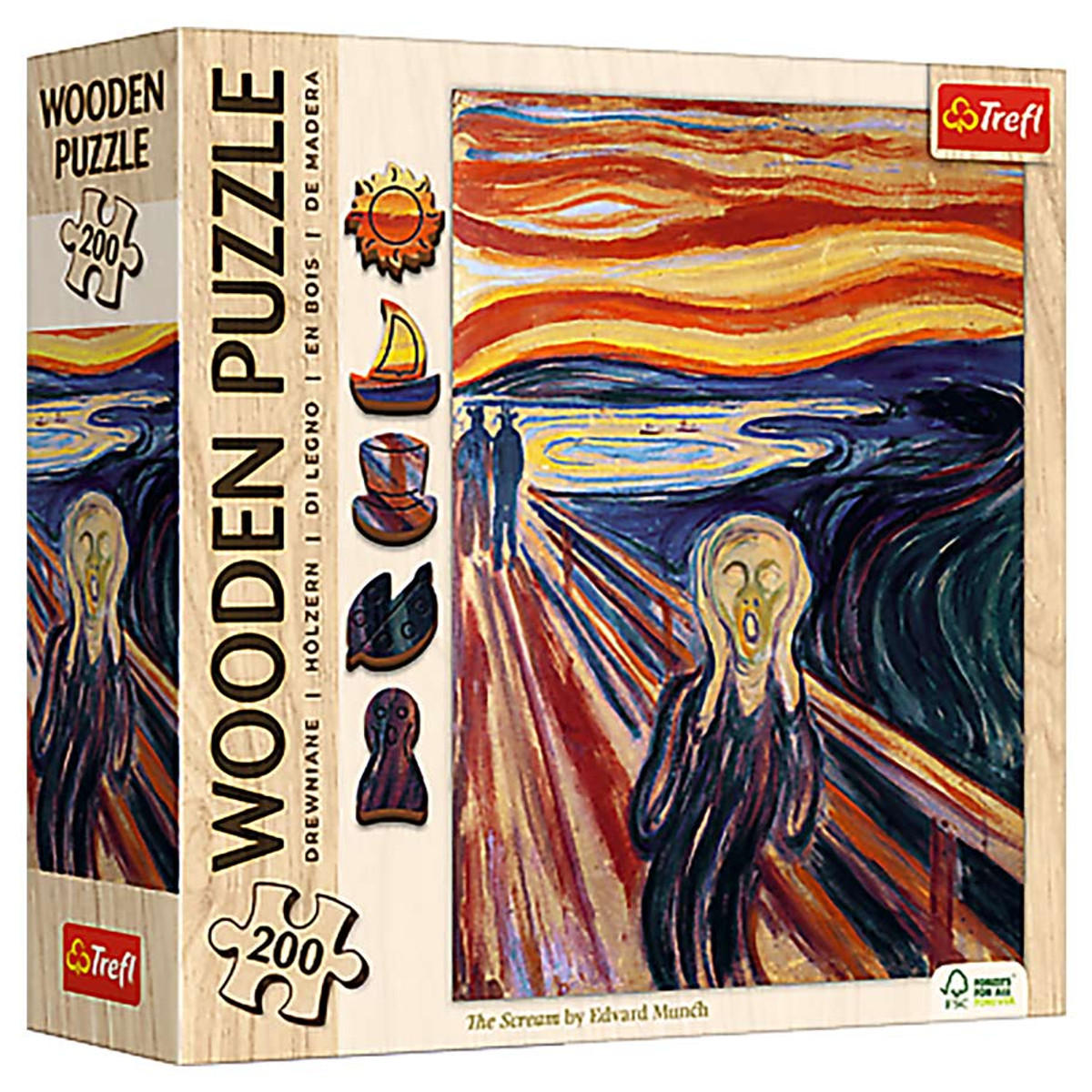 Trefl Wooden Puzzle - Scream Edvard Munch Puzzle  (200)