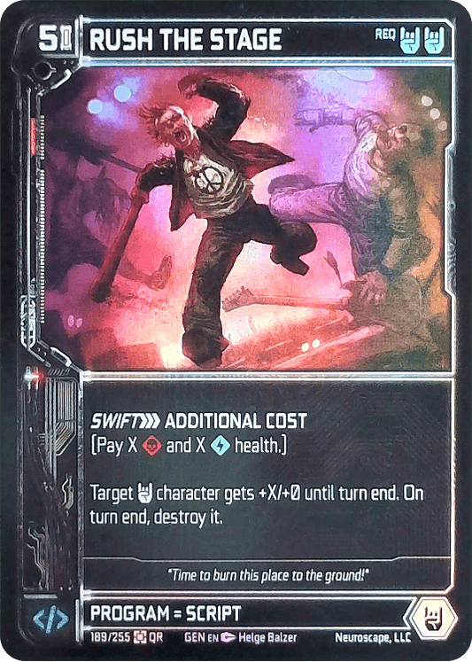 Neuroscape TCG - Rush The Stage GEN-189 Foil