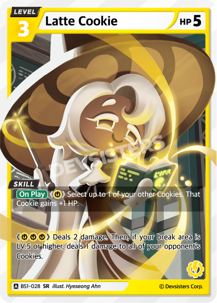 CookieRun TCG - Latte Cookie [BS1‑028 SR]