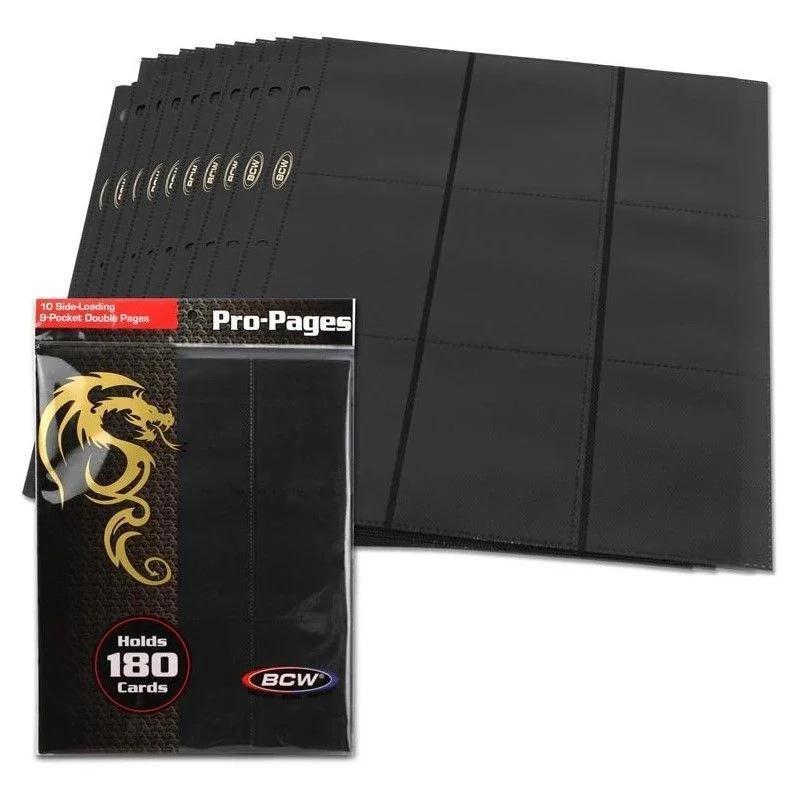 BCW - Side Loading 18-Pocket Pro Pages: Black