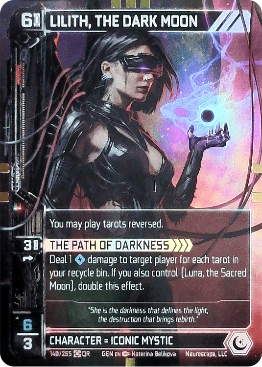 Neuroscape TCG - Lilith, The Dark Moon GEN-140 Foil