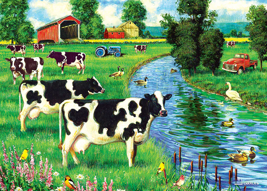 Cobble Hill - Cow Stream Tray Puzzle (35 Pieces)