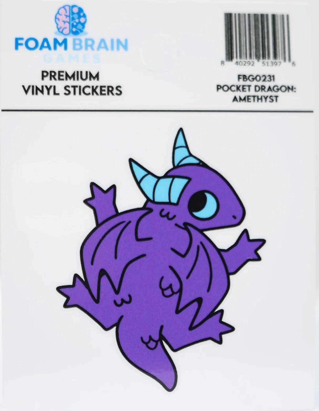 Foam Brain - Dragon Sticker: Amethyst