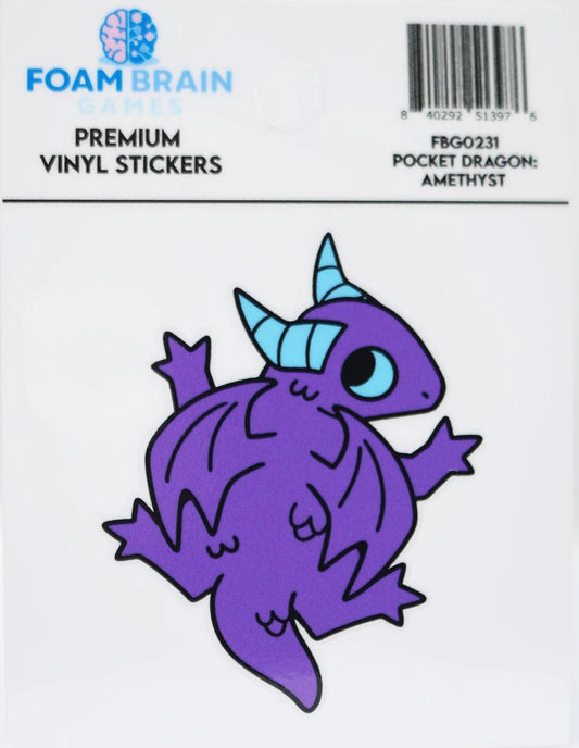Foam Brain - Dragon Sticker: Amethyst