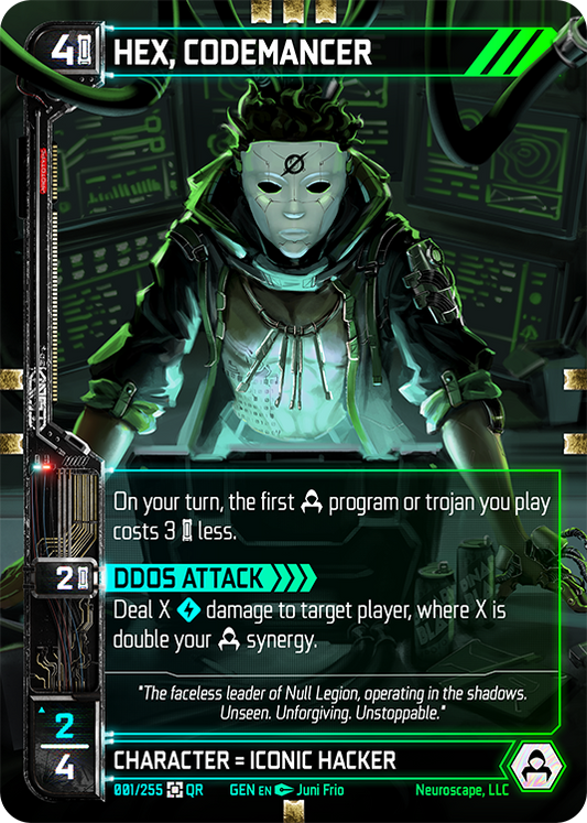 Neuroscape TCG - Hex, Codemancer GEN-001 Foil