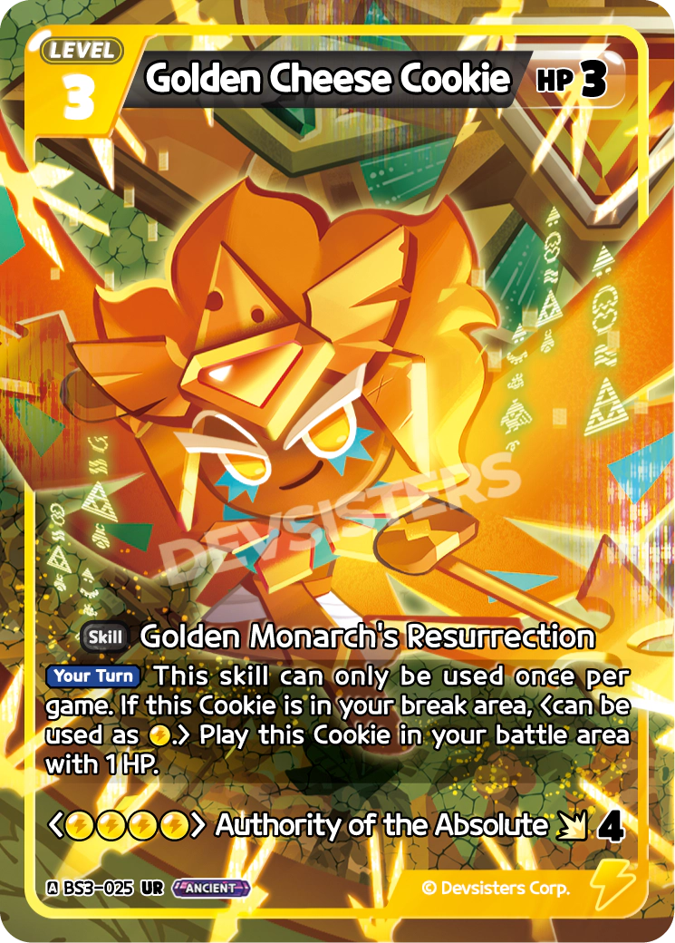 CookieRun TCG - Golden Cheese Cookie [BS3-025 UR]